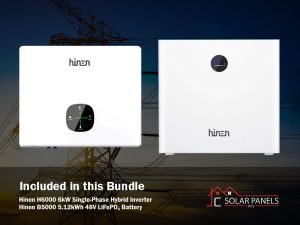 Hinen 6kW Hybrid Inverter 5.12kWh LiFePO4 Battery Bundle