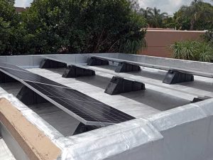 Solar Panels Installed On Water Ballast Mounting 2