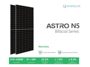 ASTRO N5 610W Bifacial N Type Solar Panel