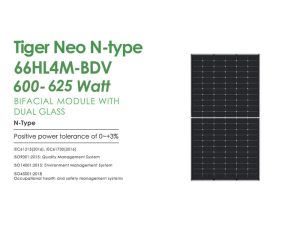 620 Watt Jinko Bifacial Solar Panel For Sale